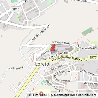 Mappa Corso Traiano Boccalini, 59, 60025 Loreto, Ancona (Marche)