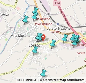 Mappa Via Don Giovanni Minzoni, 60025 Loreto AN, Italia (1.03133)
