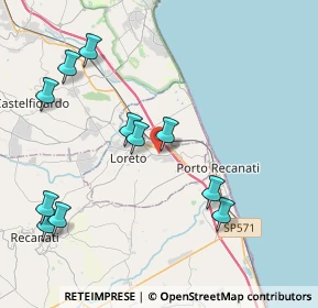 Mappa Via Cavalieri di Vittorio Veneto, 60025 Loreto AN, Italia (4.63455)
