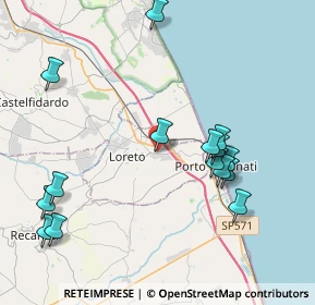 Mappa Via Cavalieri di Vittorio Veneto, 60025 Loreto AN, Italia (4.55133)