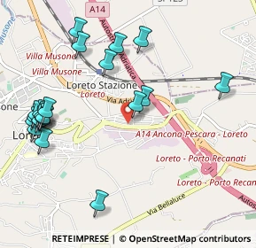 Mappa Via Martiri della Resistenza, 60025 Loreto AN, Italia (1.255)