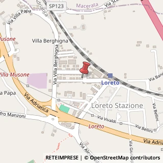 Mappa Via Lorenzo Perosi, 20, 60025 Loreto, Ancona (Marche)