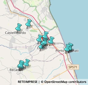 Mappa Via Giovanni Pascoli, 60025 Loreto AN, Italia (3.565)