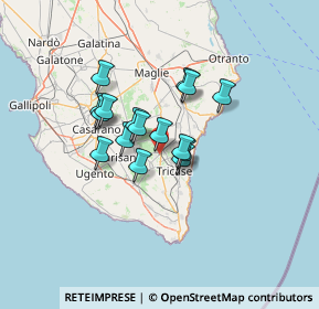 Mappa 73035 Miggiano LE, Italia (9.9975)