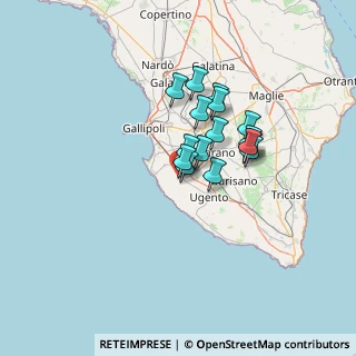 Mappa Via degli Oleandri, 73055 Racale LE, Italia (10.35625)