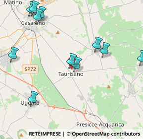 Mappa Via Gaetano Donizetti, 73056 Taurisano LE, Italia (5.39364)