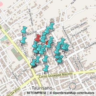 Mappa Via Gaetano Donizetti, 73056 Taurisano LE, Italia (0.18276)