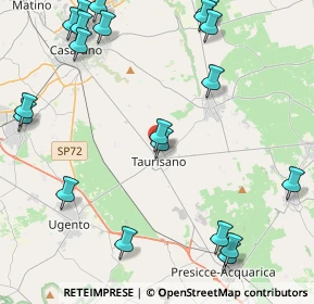 Mappa Via S. Donato, 73056 Taurisano LE, Italia (6.2015)