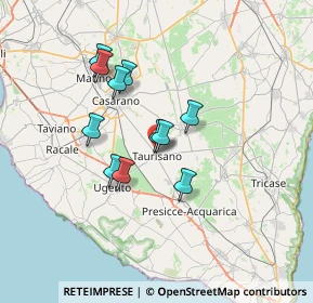 Mappa Via S. Donato, 73056 Taurisano LE, Italia (5.93455)