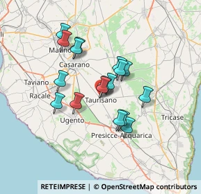 Mappa Via S. Donato, 73056 Taurisano LE, Italia (5.89412)