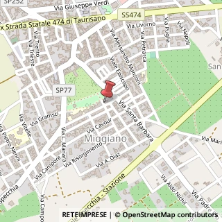 Mappa Via Giuseppe Mazzini, 10, 73035 Miggiano, Lecce (Puglia)