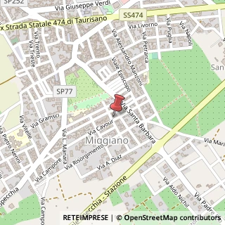 Mappa Via Cavour,  33, 73035 Miggiano, Lecce (Puglia)