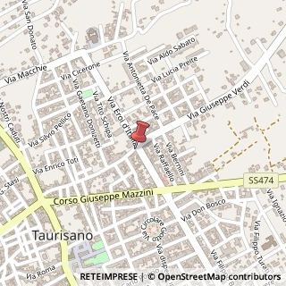 Mappa Via G. Verdi, 108, 73056 Taurisano, Lecce (Puglia)