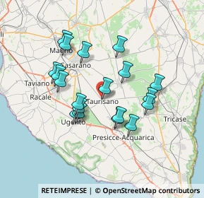 Mappa Via Silvio Pellico, 73056 Taurisano LE, Italia (6.71632)