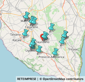 Mappa Via Silvio Pellico, 73056 Taurisano LE, Italia (6.57294)