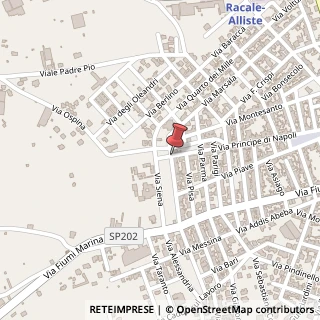 Mappa Via Isonzo, 80, 73055 Racale, Lecce (Puglia)