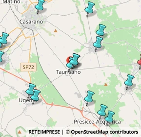 Mappa Via G. Verdi, 73056 Taurisano LE, Italia (5.78176)