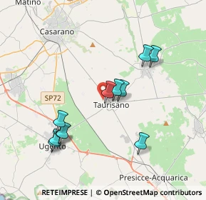 Mappa Via Negrelli, 73056 Taurisano LE, Italia (3.96636)