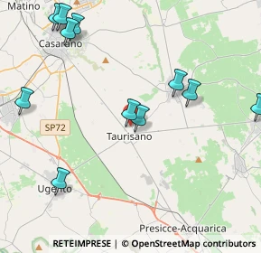 Mappa Via Flacco, 73056 Taurisano LE, Italia (5.36545)