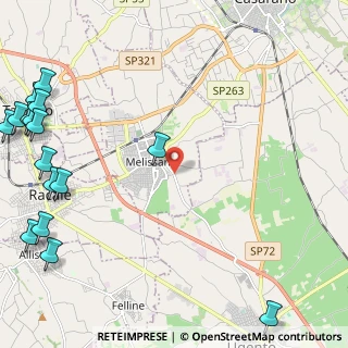 Mappa Strada Provinciale, 73040 Melissano LE, Italia (3.91188)