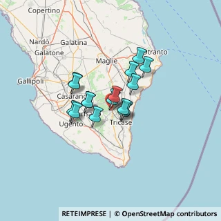 Mappa Via Cappelle, 73035 Miggiano LE, Italia (9.42813)
