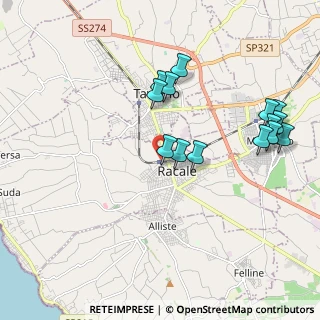 Mappa Via Cotrada Centra, 73055 Racale LE, Italia (2.22214)