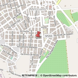 Mappa Via n. sauro 12, 73040 Melissano, Lecce (Puglia)