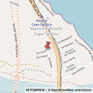 Mappa Via Suor Tomasina Pozzi, 11/A, 87070 Roseto Capo Spulico, Cosenza (Calabria)