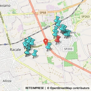 Mappa Piazza Primiceli, 73055 Racale LE, Italia (0.9365)