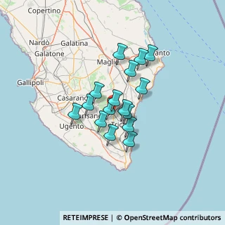 Mappa Via Sandro Pertini, 73035 Miggiano LE, Italia (9.9625)
