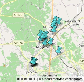 Mappa SP374, 73035 Miggiano LE, Italia (1.6605)