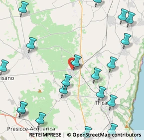 Mappa SP374, 73035 Miggiano LE, Italia (6.32368)