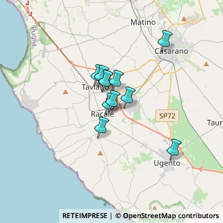 Mappa SP per Melissano, 73055 Racale LE, Italia (2.49727)