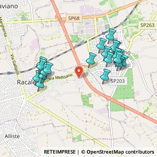 Mappa VIALE ENZO FERRARI, 73055 Racale LE, Italia (1.093)