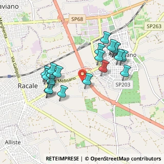 Mappa VIALE ENZO FERRARI, 73055 Racale LE, Italia (0.948)