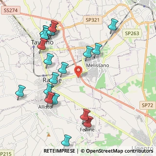 Mappa VIALE ENZO FERRARI, 73055 Racale LE, Italia (2.649)
