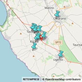 Mappa VIALE ENZO FERRARI, 73055 Racale LE, Italia (2.72727)