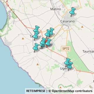 Mappa Via Edison, 73055 Racale LE, Italia (3.16909)
