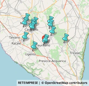 Mappa Via Aldo Sabato Professore, 73056 Taurisano LE, Italia (6.27786)