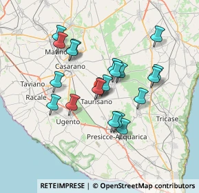Mappa Via Aldo Sabato Professore, 73056 Taurisano LE, Italia (6.567)
