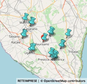 Mappa Via Aldo Sabato Professore, 73056 Taurisano LE, Italia (6.87235)