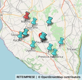 Mappa Via Prov.Casarano, 73056 Taurisano LE, Italia (6.01176)