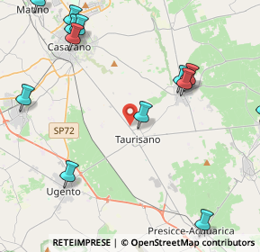 Mappa Via Prov.Casarano, 73056 Taurisano LE, Italia (6.06077)