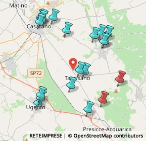 Mappa Via Prov.Casarano, 73056 Taurisano LE, Italia (4.833)