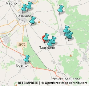 Mappa Via Prov.Casarano, 73056 Taurisano LE, Italia (4.09273)