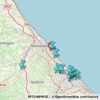 Mappa Via Napoli, 65015 Montesilvano PE, Italia (5.07)