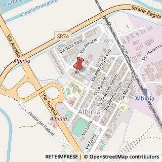 Mappa Piazza delle Regioni, 11, 58015 Orbetello, Grosseto (Toscana)