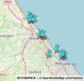 Mappa Via Gagarin, 65015 Montesilvano PE, Italia (3.74182)