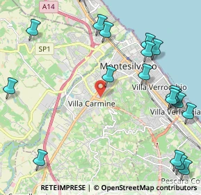 Mappa Via Costa, 65015 Montesilvano PE, Italia (3.1325)