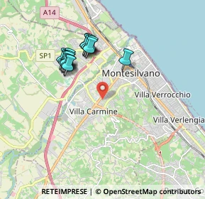 Mappa Via Migliorino di Pietro, 65015 Montesilvano PE, Italia (1.82063)